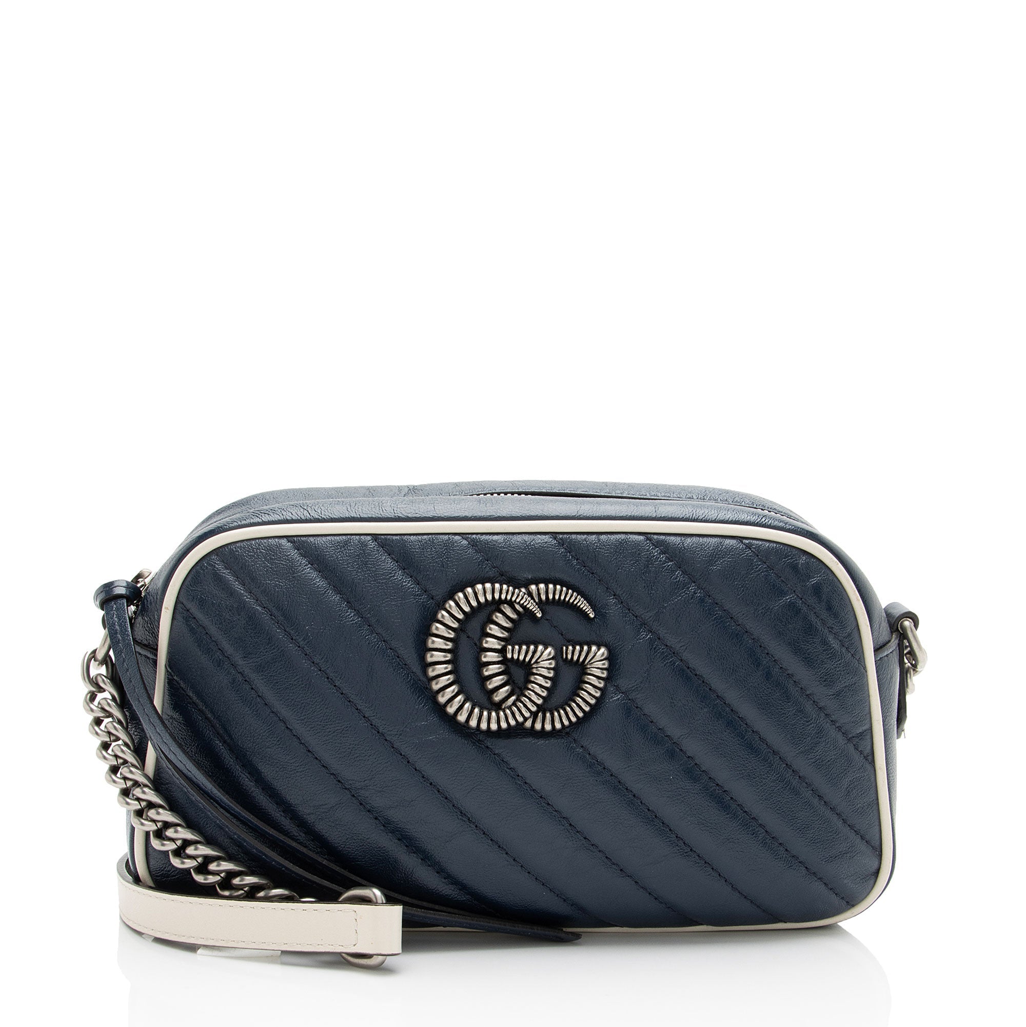 Gucci Matelasse Leather Torchon GG Marmont Small Camera Bag