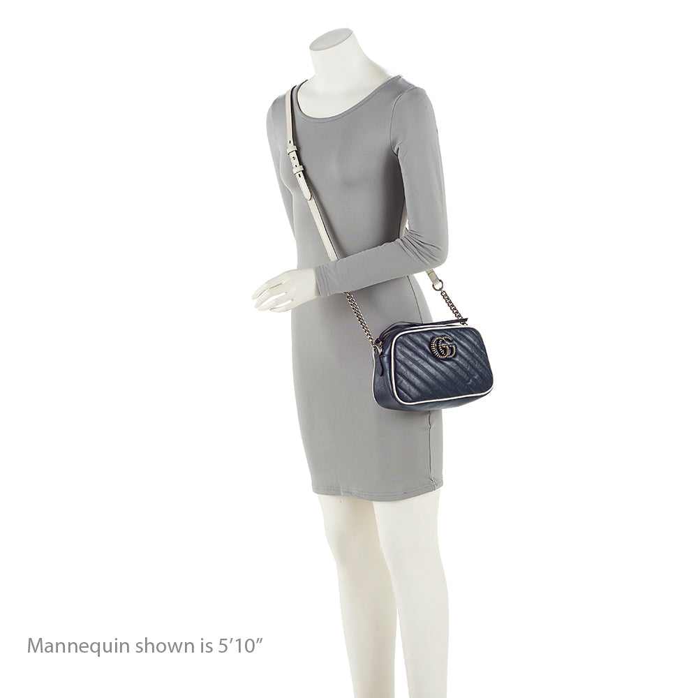 Gucci Matelasse Leather Torchon GG Marmont Small Camera Bag