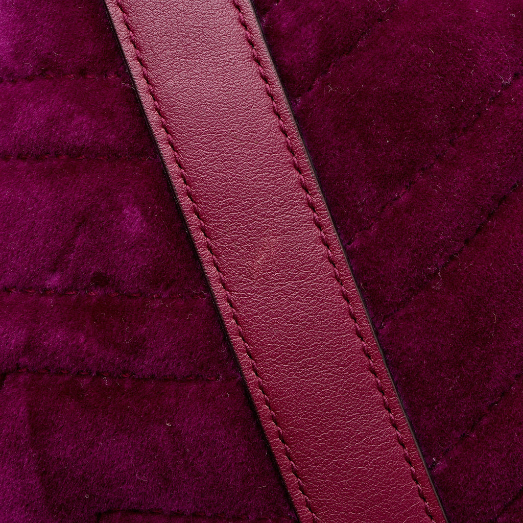 Gucci Matelasse Velvet GG Marmont Bucket Bag