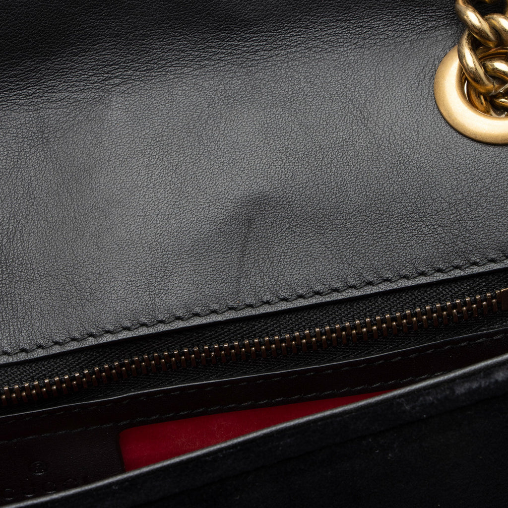 Gucci Matelasse Velvet GG Marmont Large Flap Bag