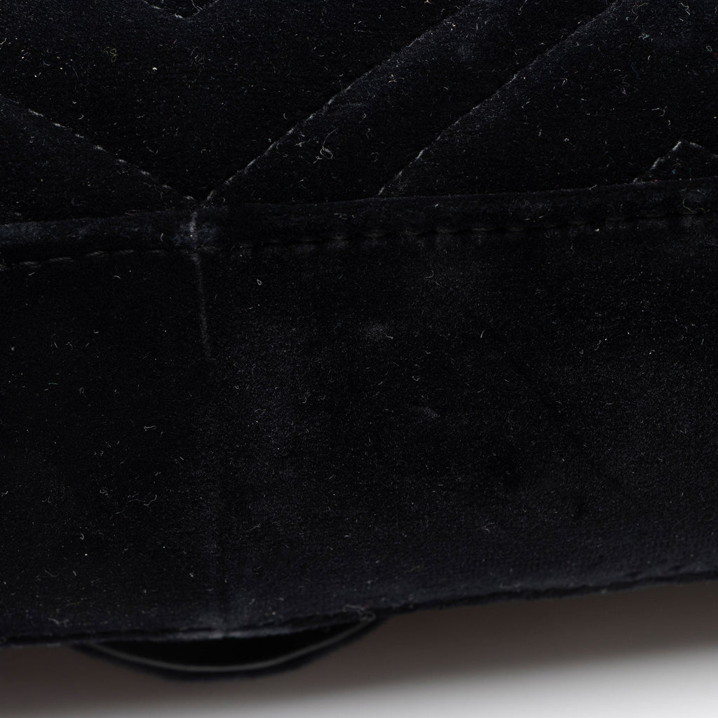 Gucci Matelasse Velvet GG Marmont Large Flap Bag