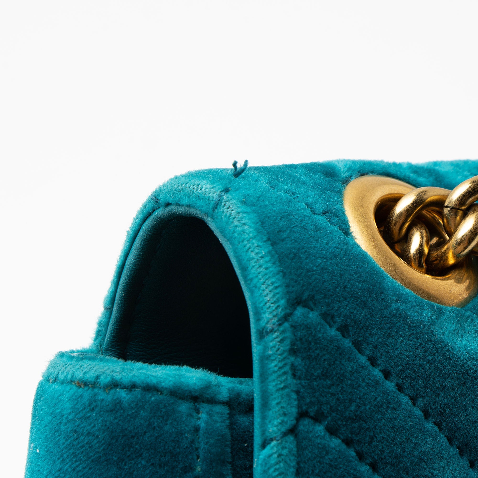 Gucci Matelasse Velvet GG Marmont Medium Flap Bag