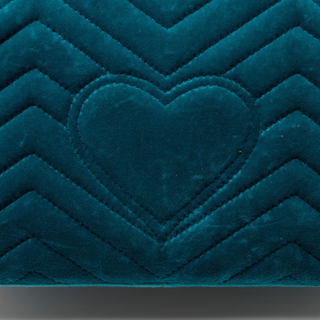 Gucci Matelasse Velvet GG Marmont Medium Flap Bag