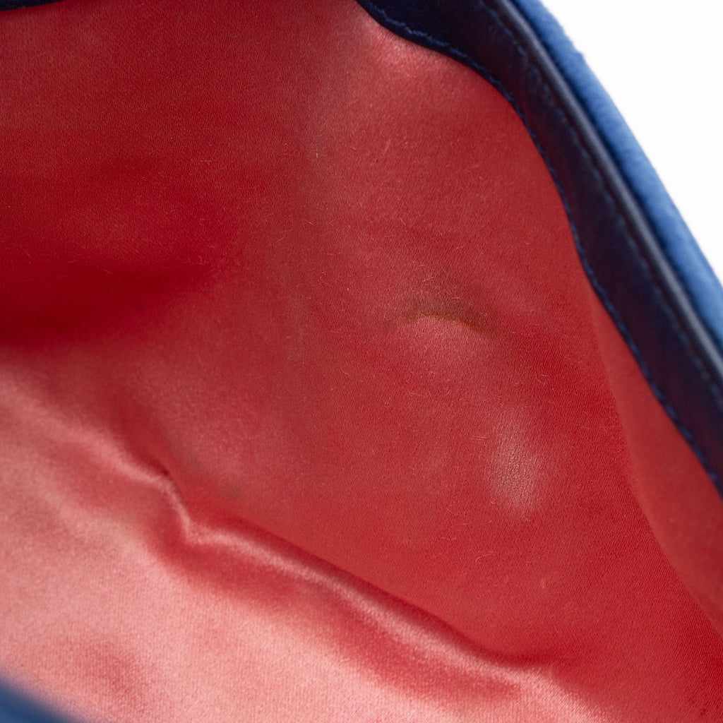 Gucci Matelasse Velvet GG Marmont Small Flap Bag