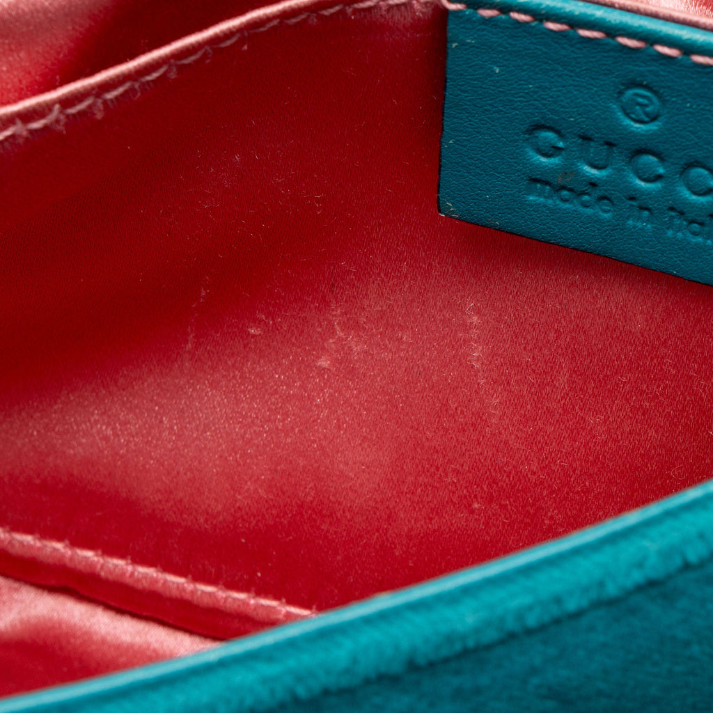 Gucci Matelasse Velvet GG Marmont Small Flap Bag