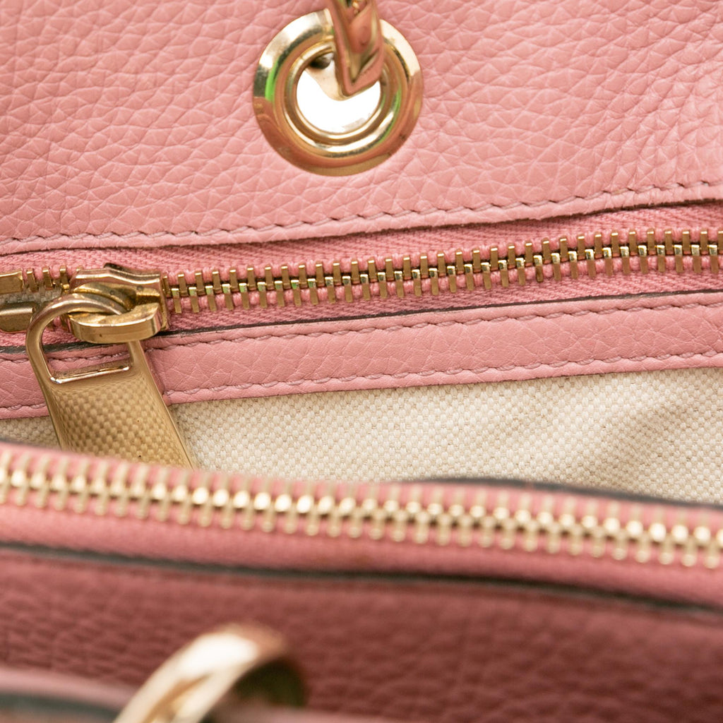 Gucci Medium Bicolor Bamboo Shopper (SHG-d7YYV5)