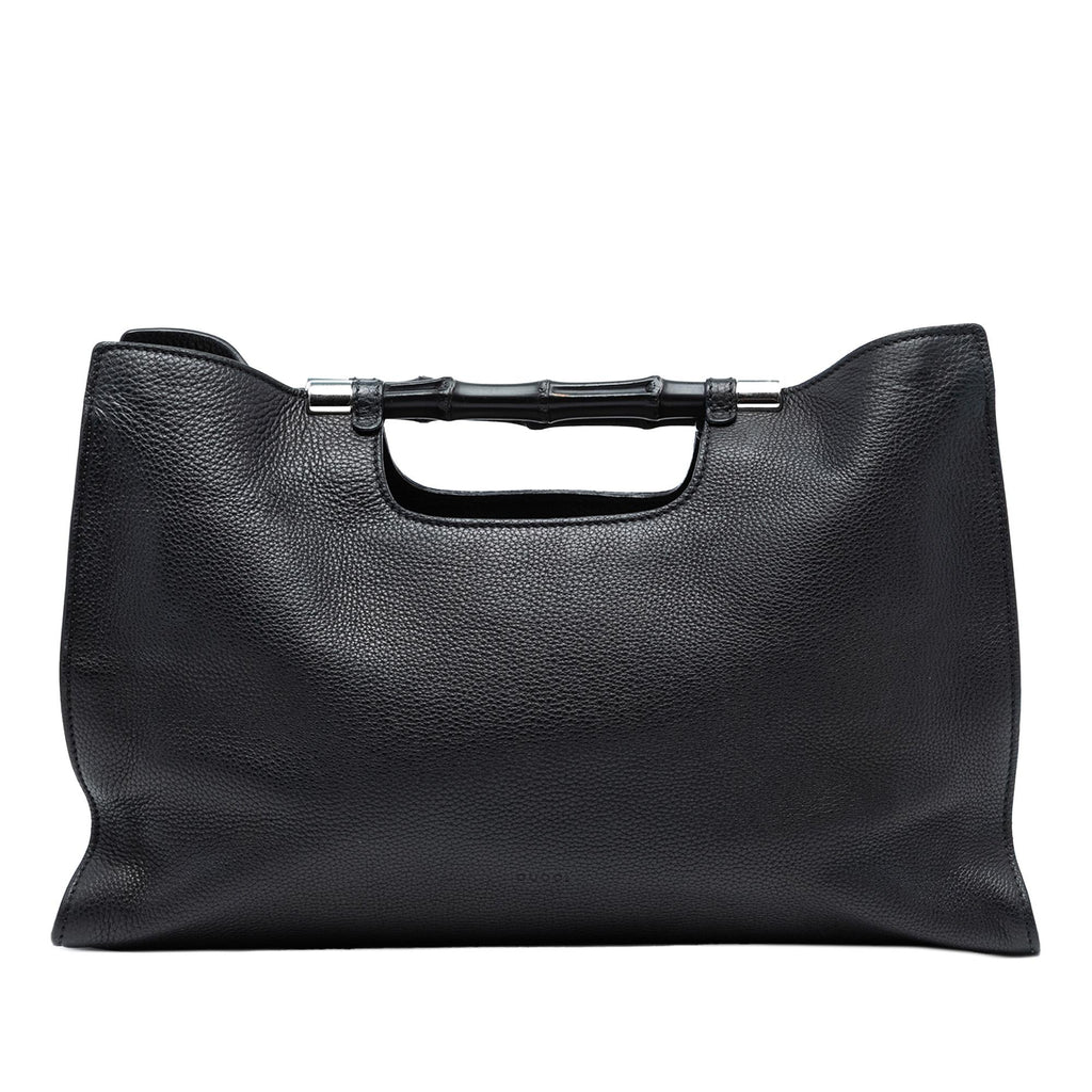 Gucci Medium Calfskin Bamboo Daily Shopper Satchel