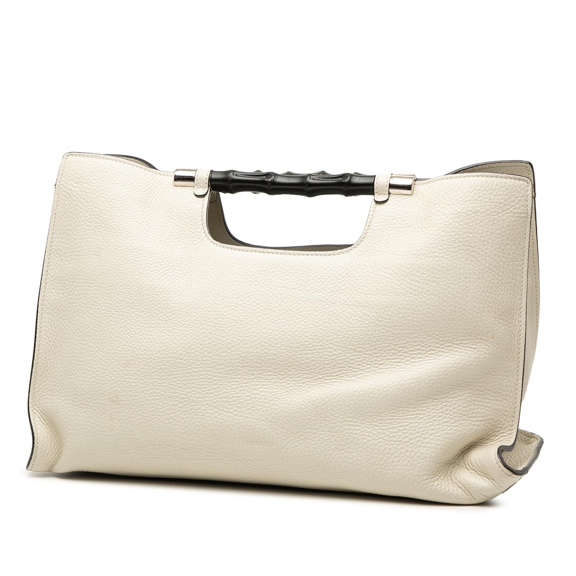 Gucci Medium Calfskin Bamboo Daily Shopper Satchel