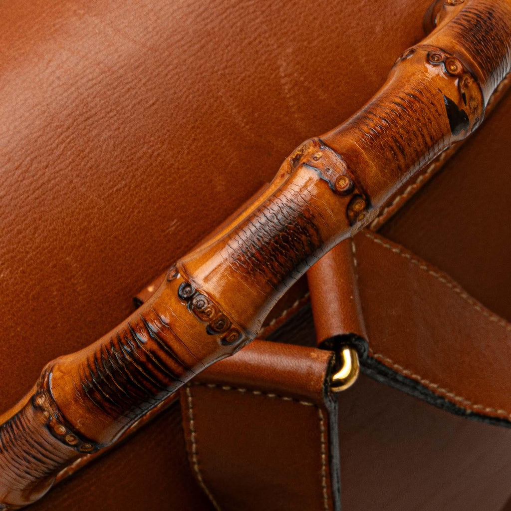 Gucci Medium Calfskin Bamboo Drawstring Backpack