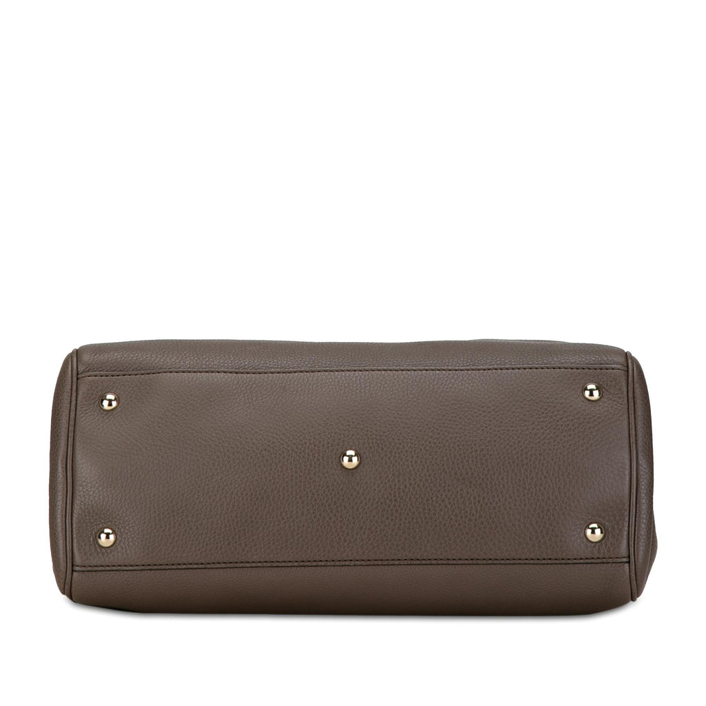 Gucci Medium Calfskin Bamboo Shopper Satchel (SHG-N0vdQS)