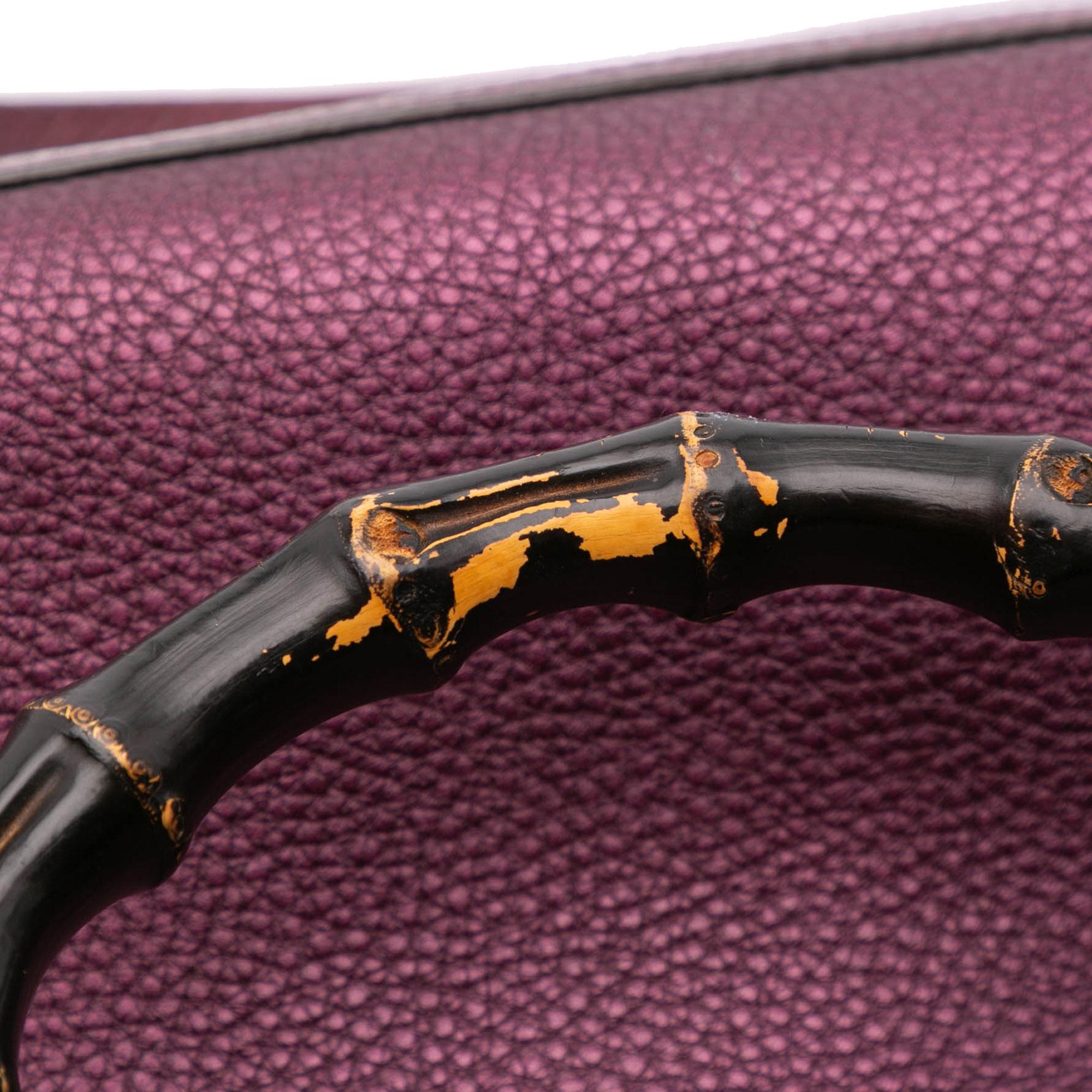 Gucci Medium Calfskin Bamboo Shopper Satchel