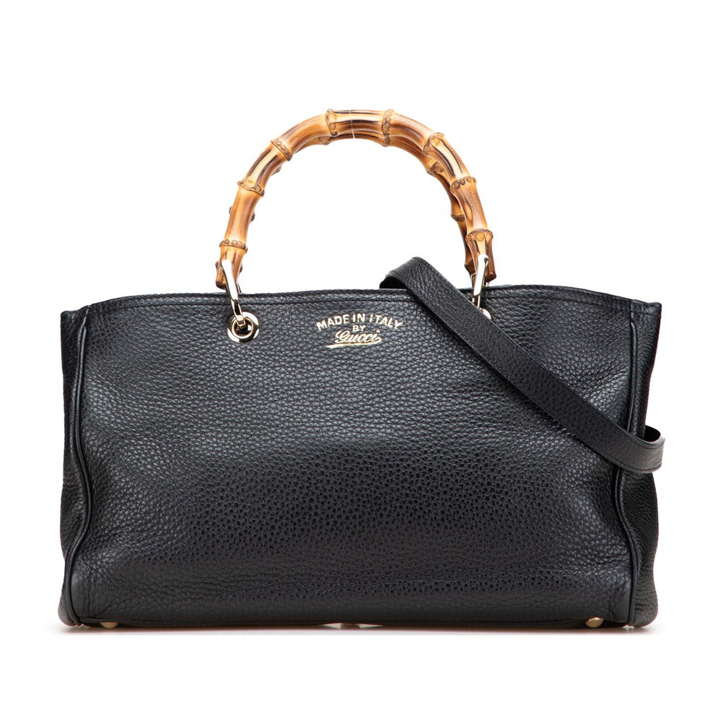 Gucci Medium Calfskin Bamboo Shopper Satchel