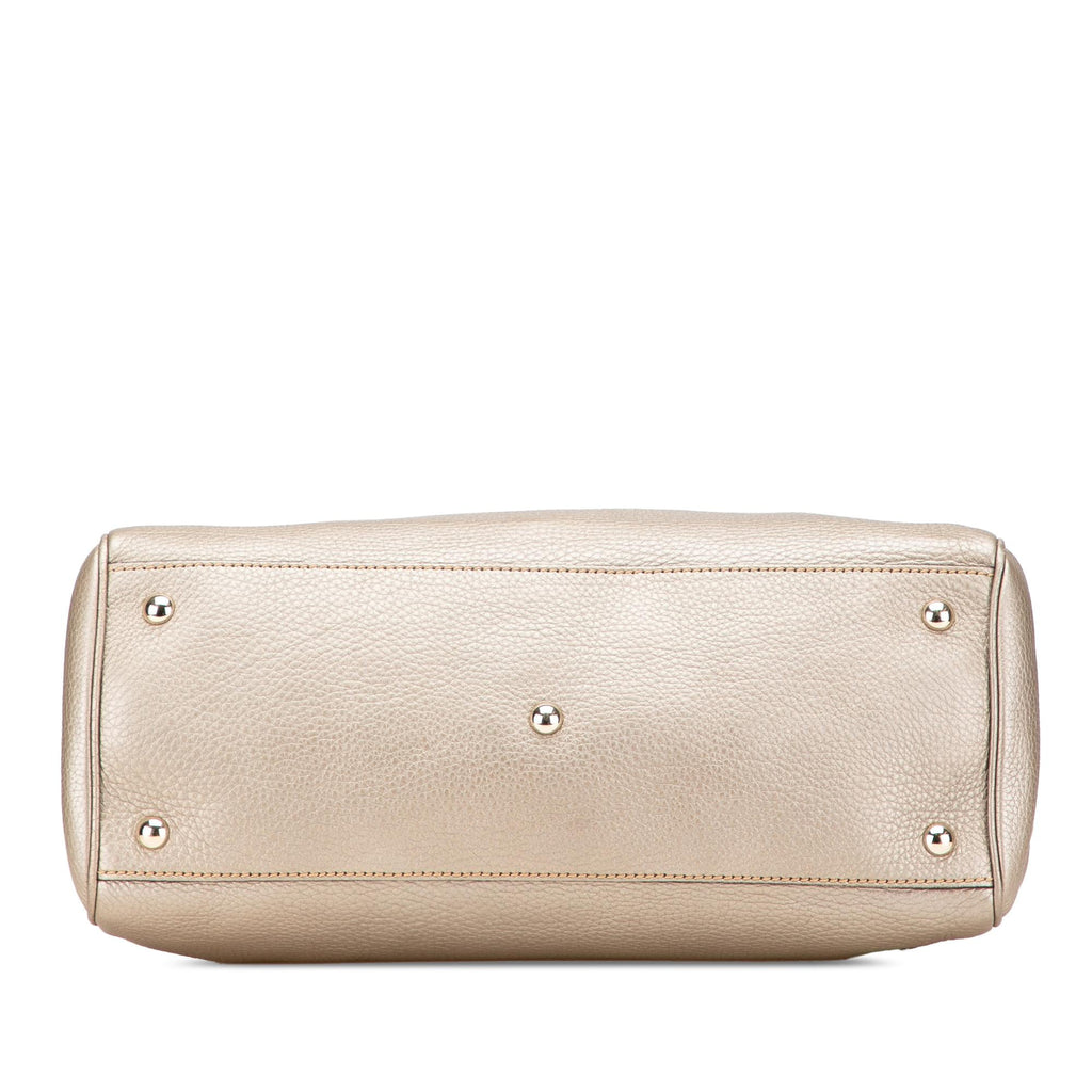 Gucci Medium Calfskin Bamboo Shopper Satchel