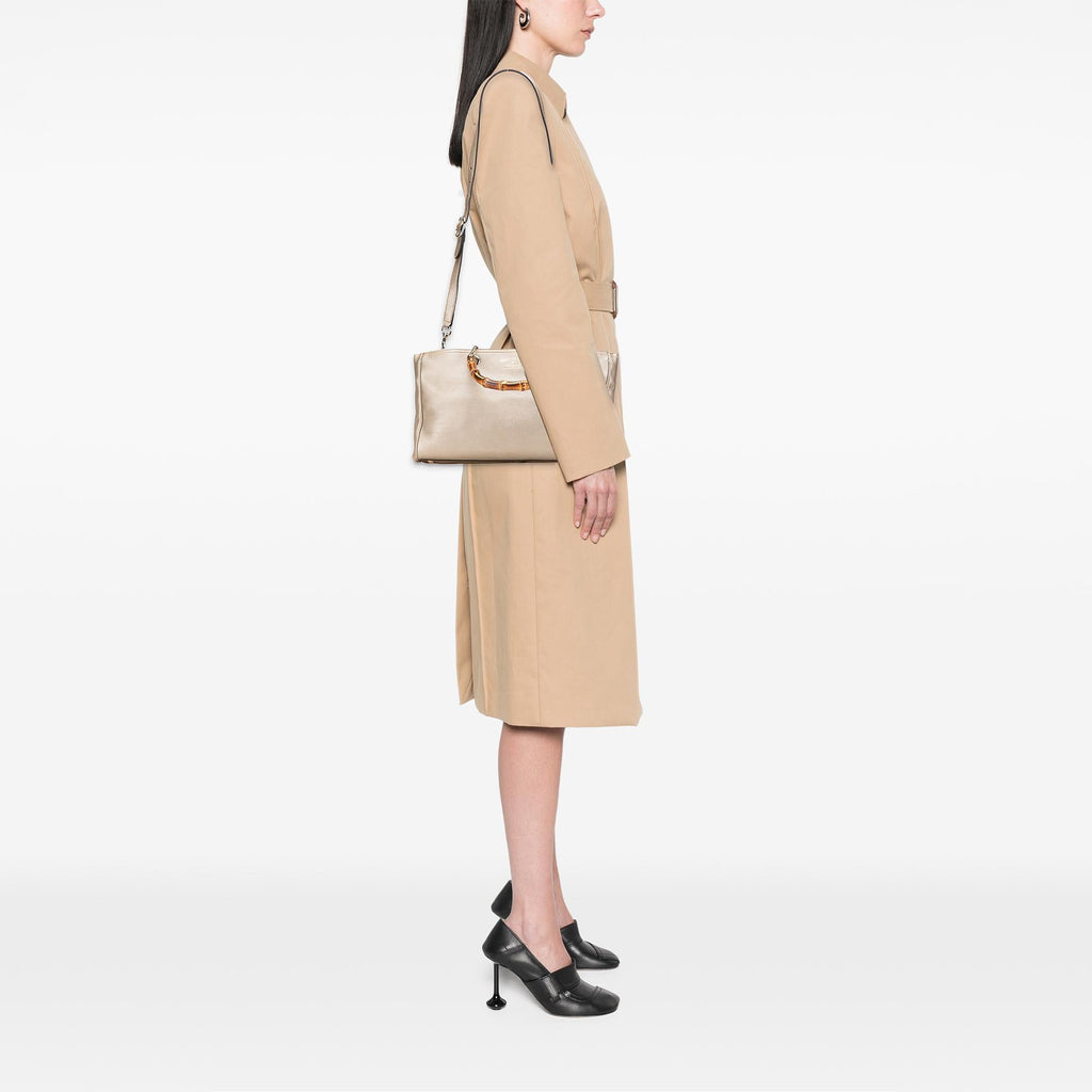 Gucci Medium Calfskin Bamboo Shopper Satchel