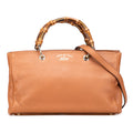 Gucci Medium Calfskin Bamboo Shopper Satchel