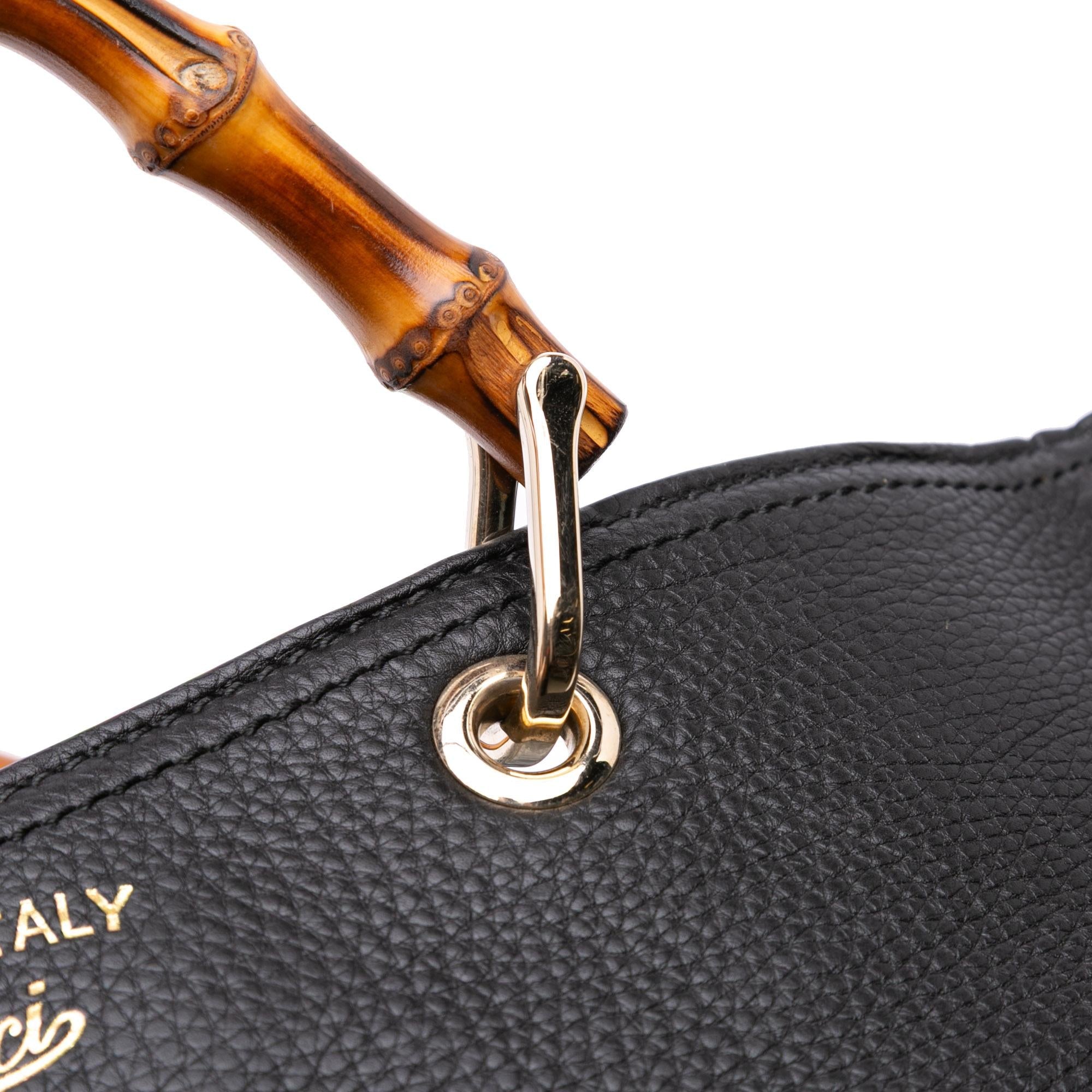 Gucci Medium Calfskin Bamboo Shopper Satchel