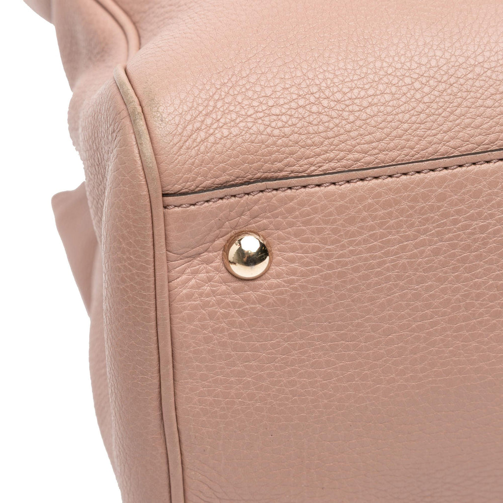 Gucci Medium Calfskin Bamboo Shopper Satchel