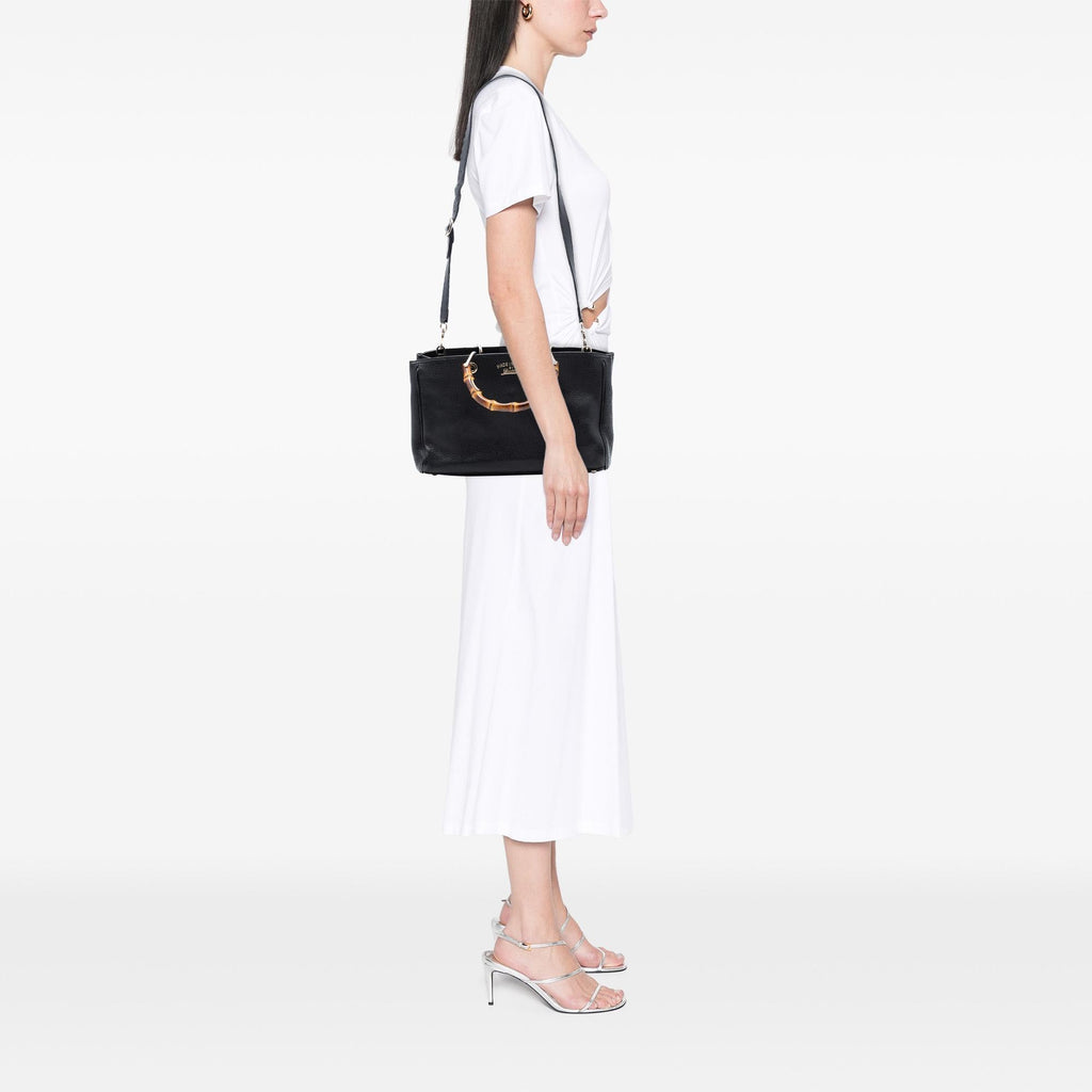 Gucci Medium Calfskin Bamboo Shopper Satchel