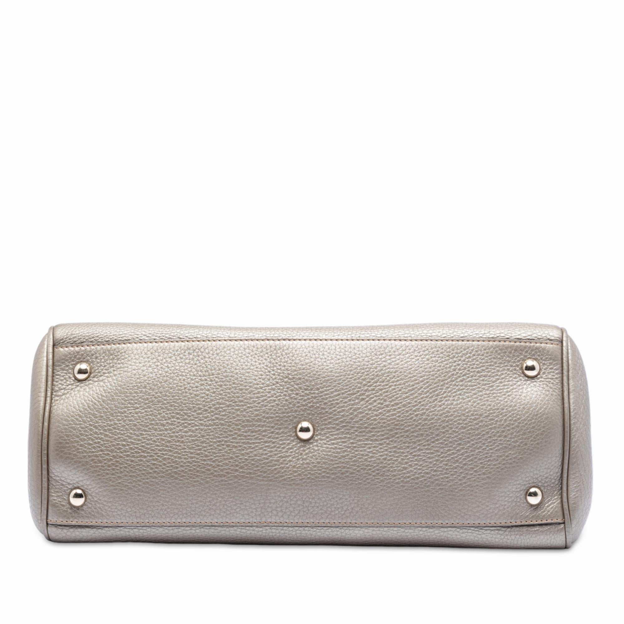 Gucci Medium Calfskin Bamboo Shopper Satchel