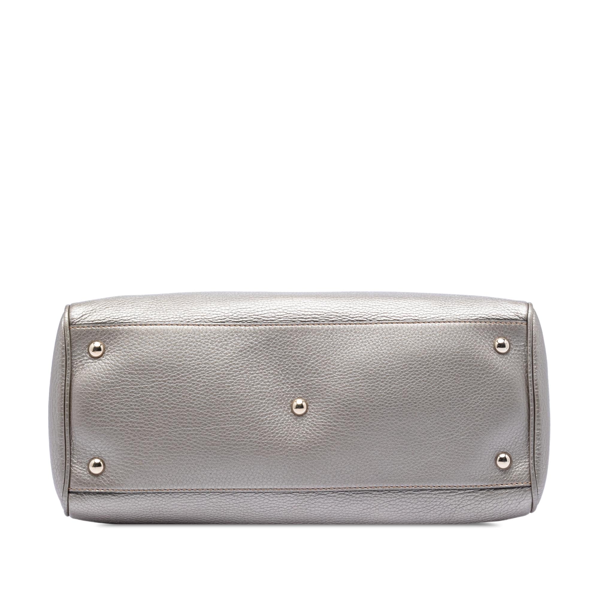 Gucci Medium Calfskin Bamboo Shopper Satchel
