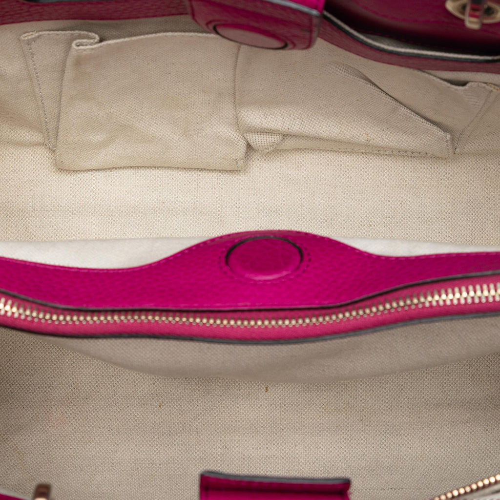 Gucci Medium Calfskin Bamboo Shopper Satchel