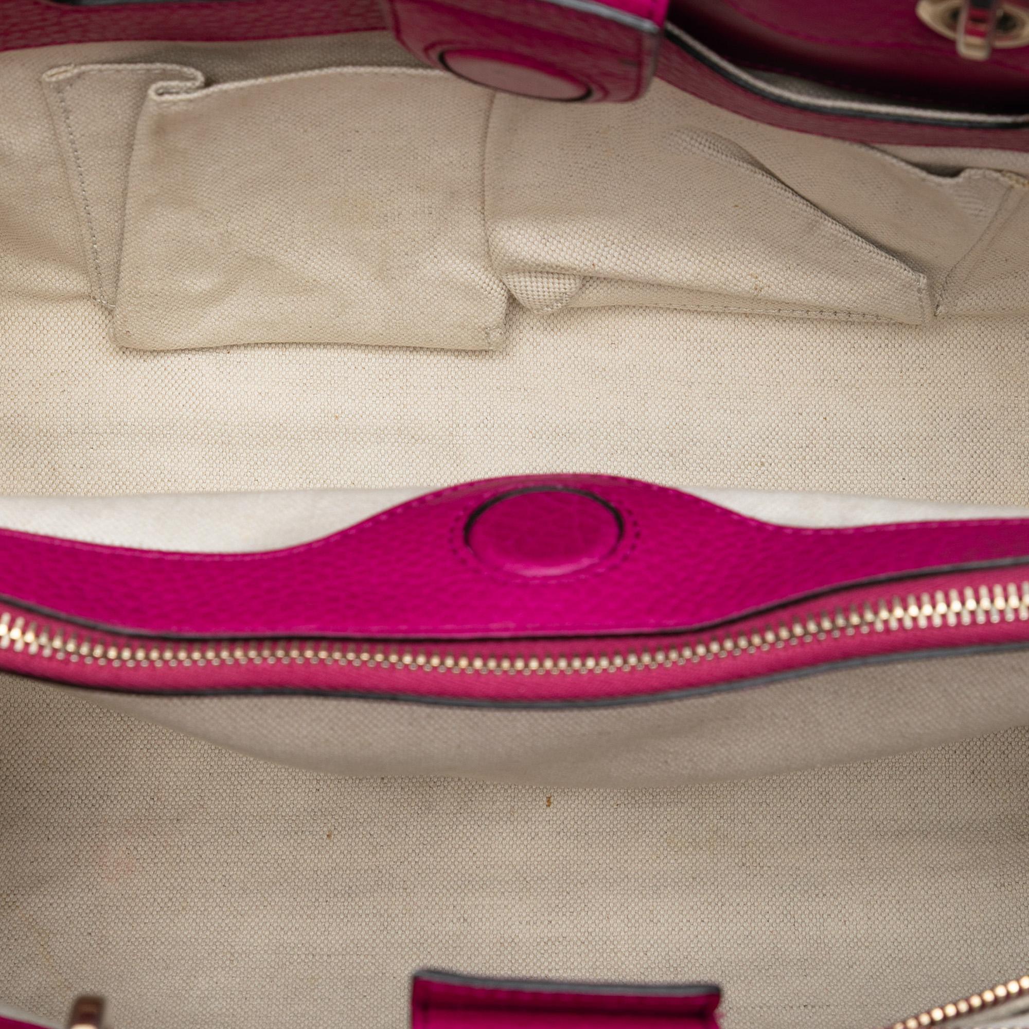 Gucci Medium Calfskin Bamboo Shopper Satchel