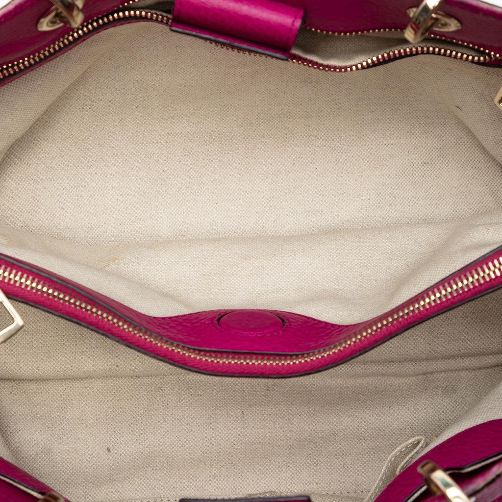 Gucci Medium Calfskin Bamboo Shopper Satchel