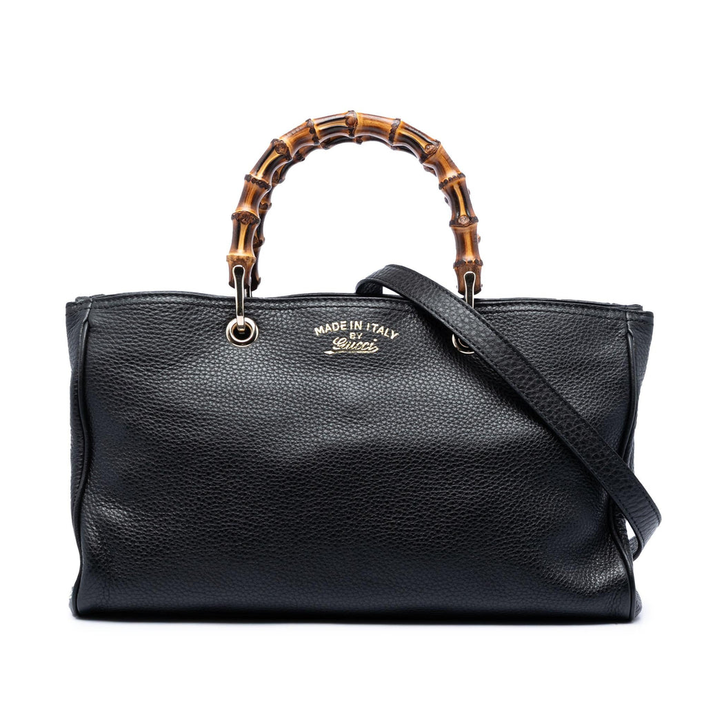 Gucci Medium Calfskin Bamboo Shopper Satchel
