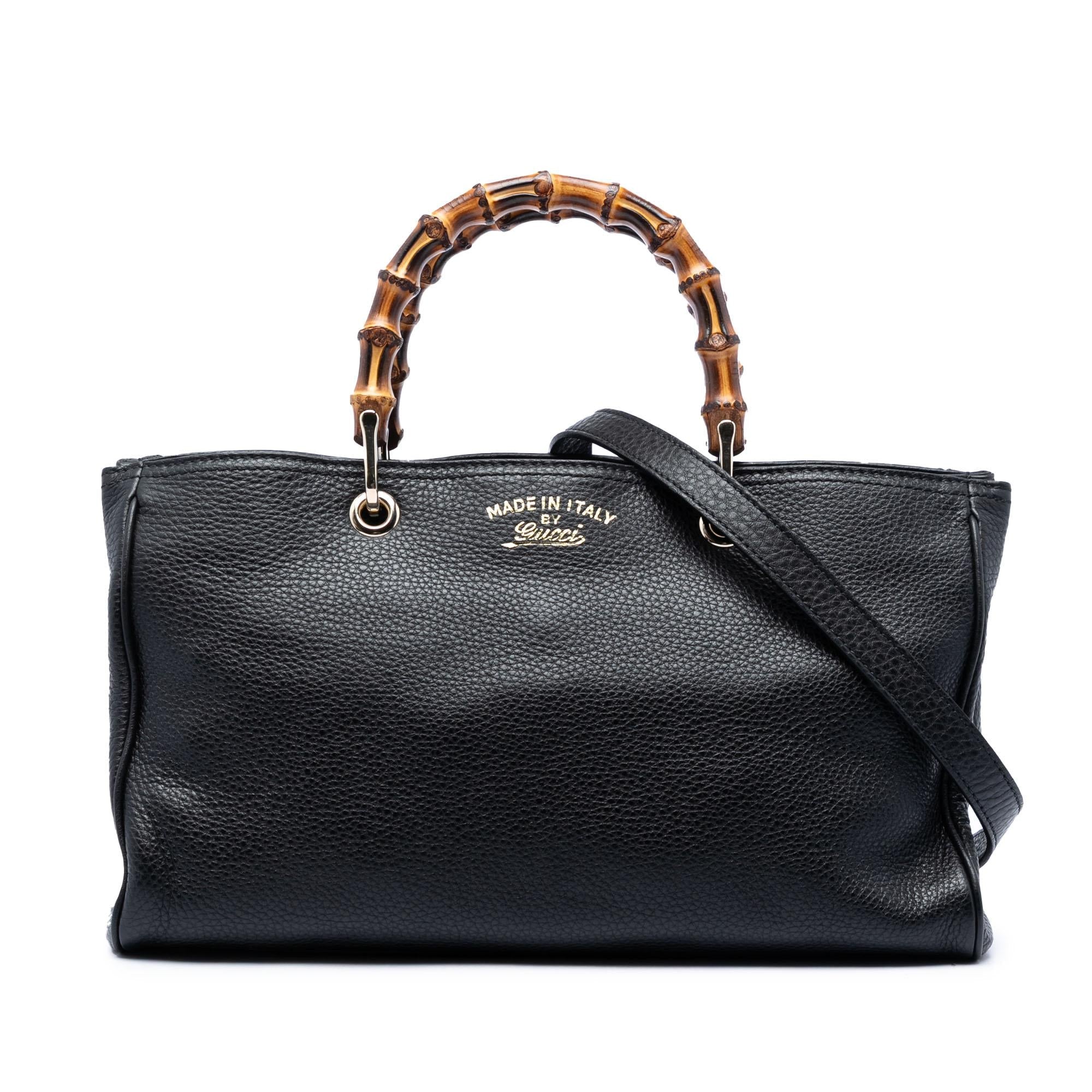 Gucci Medium Calfskin Bamboo Shopper Satchel