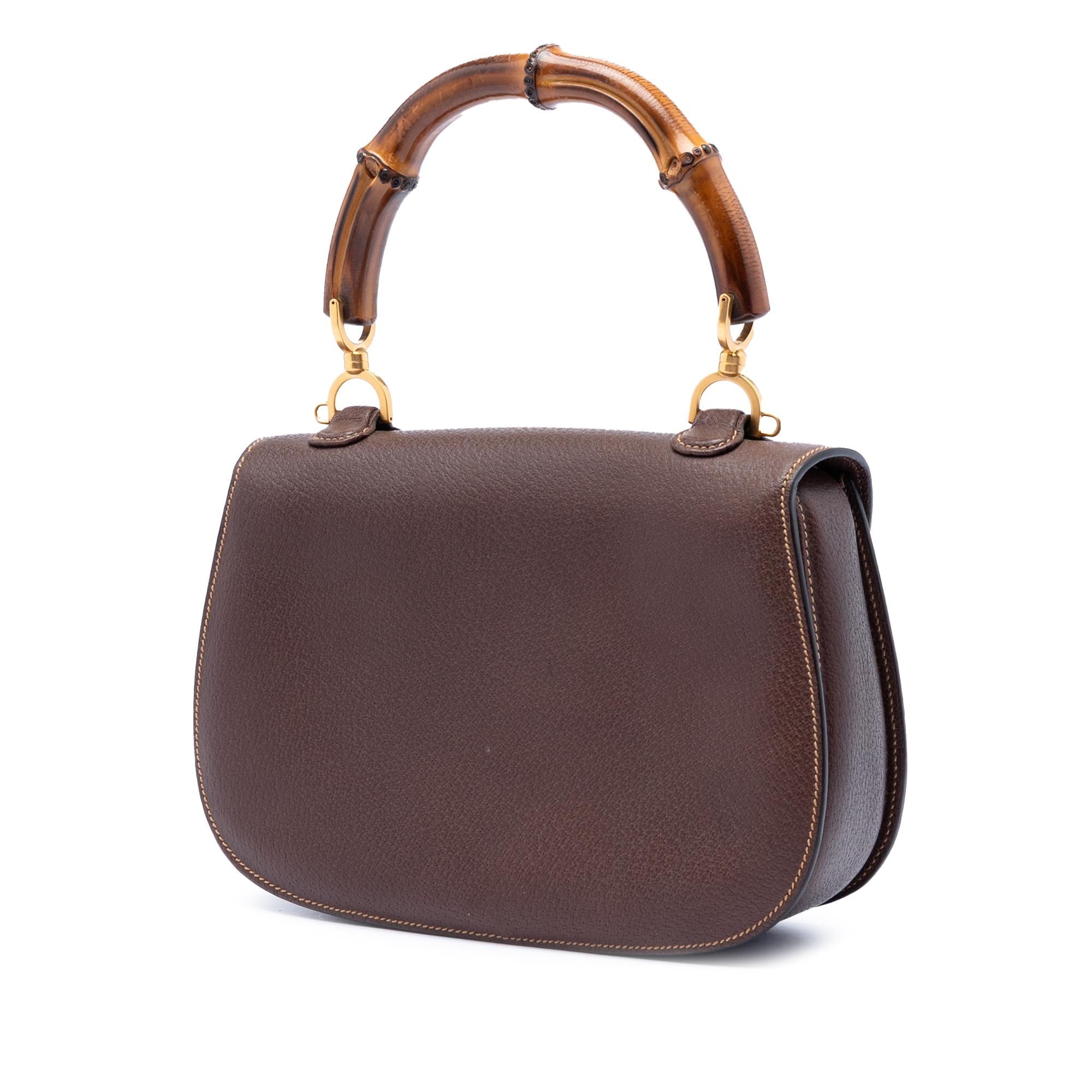 Gucci Medium Calfskin Bamboo Top Handle Bag