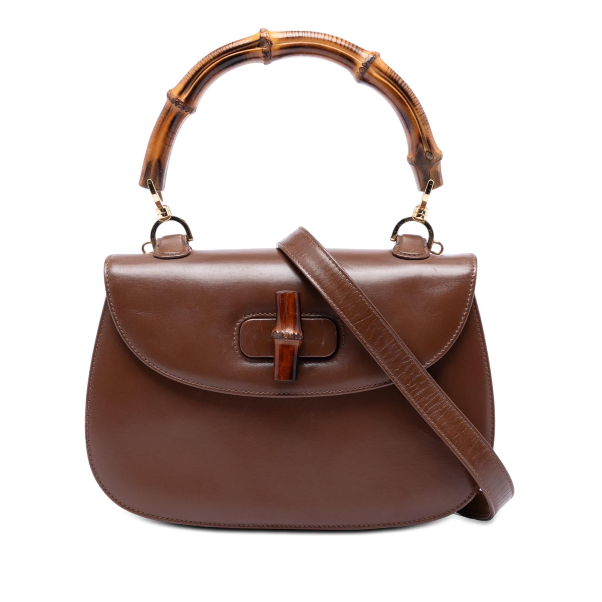 Gucci Medium Calfskin Bamboo Top Handle Bag