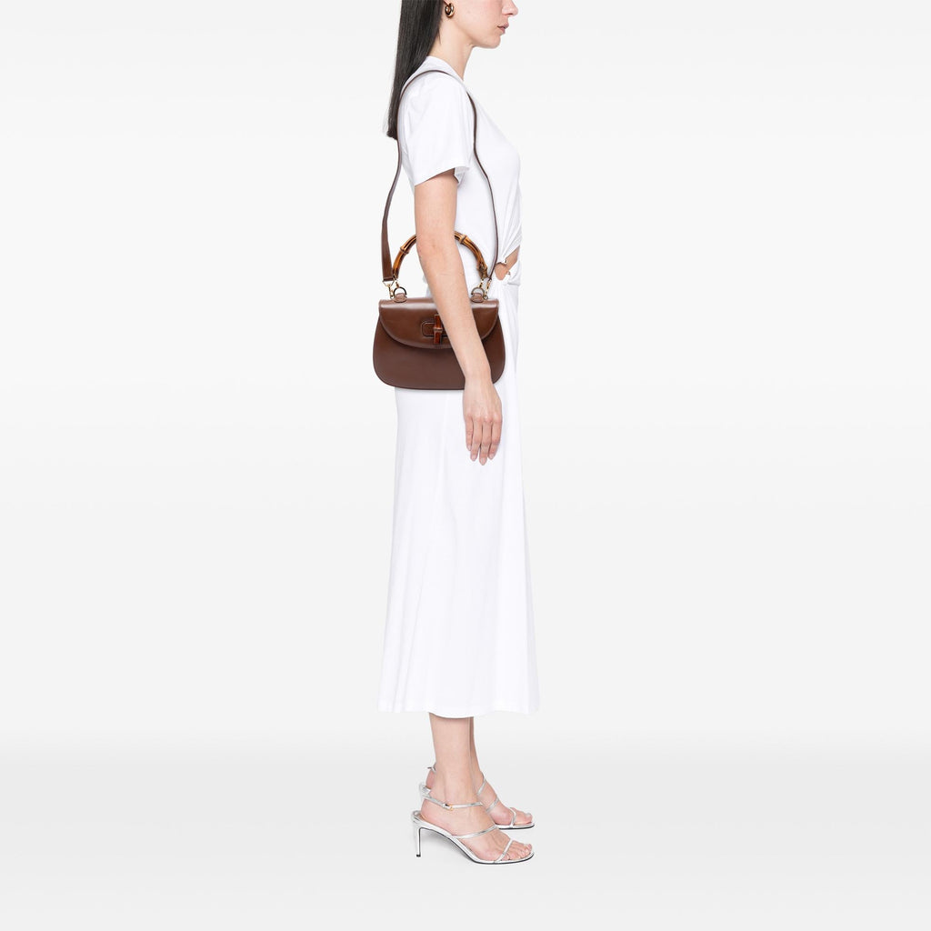 Gucci Medium Calfskin Bamboo Top Handle Bag