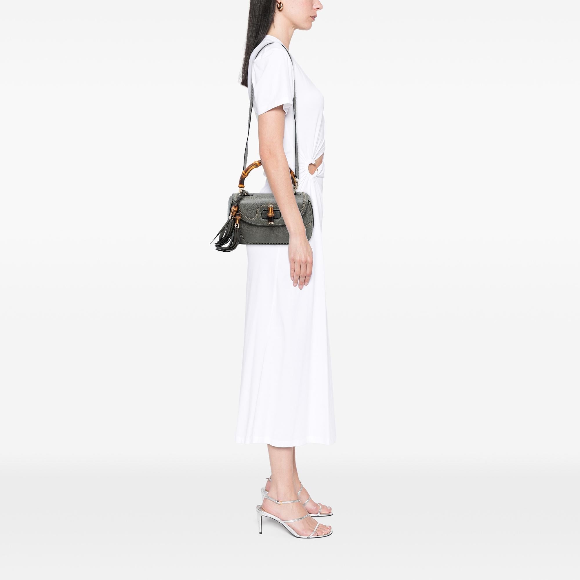 Gucci Medium Calfskin New Bamboo Top Handle Bag