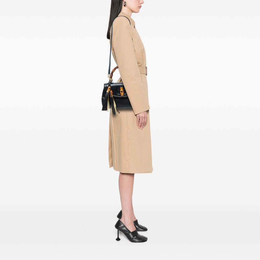 Gucci Medium Calfskin New Bamboo Top Handle Bag