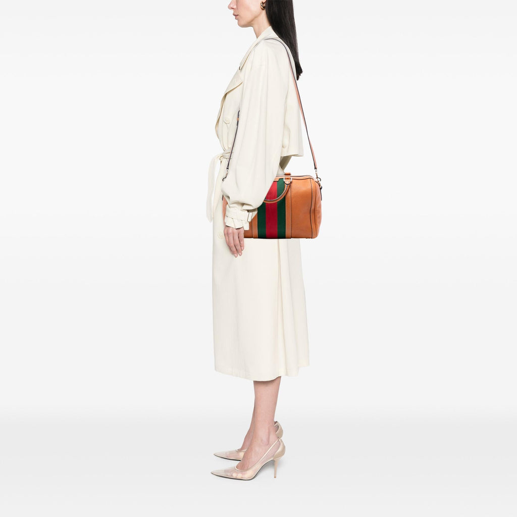 Gucci Medium Calfskin Web Joy Boston Bag