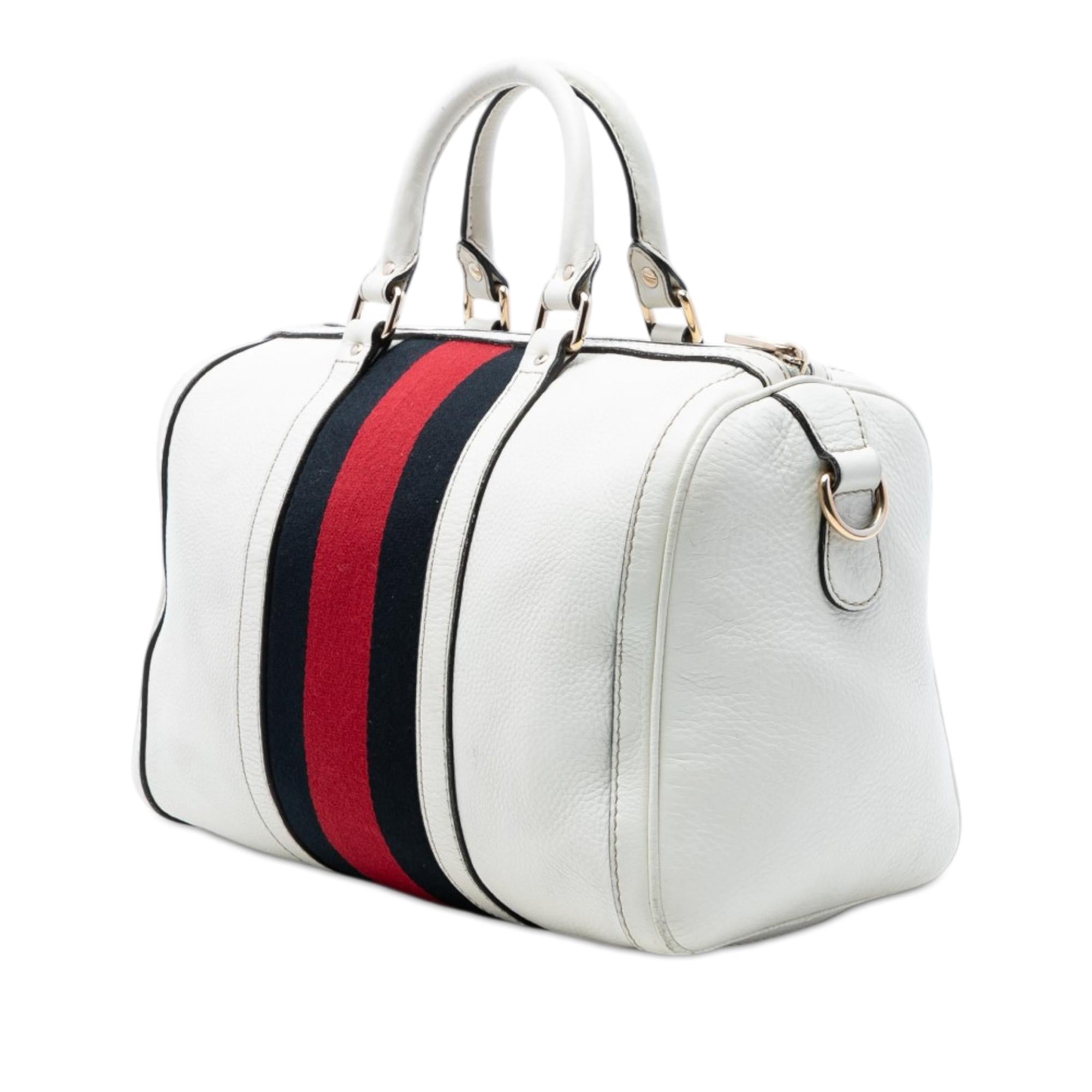 Gucci Medium Calfskin Web Joy Boston Bag