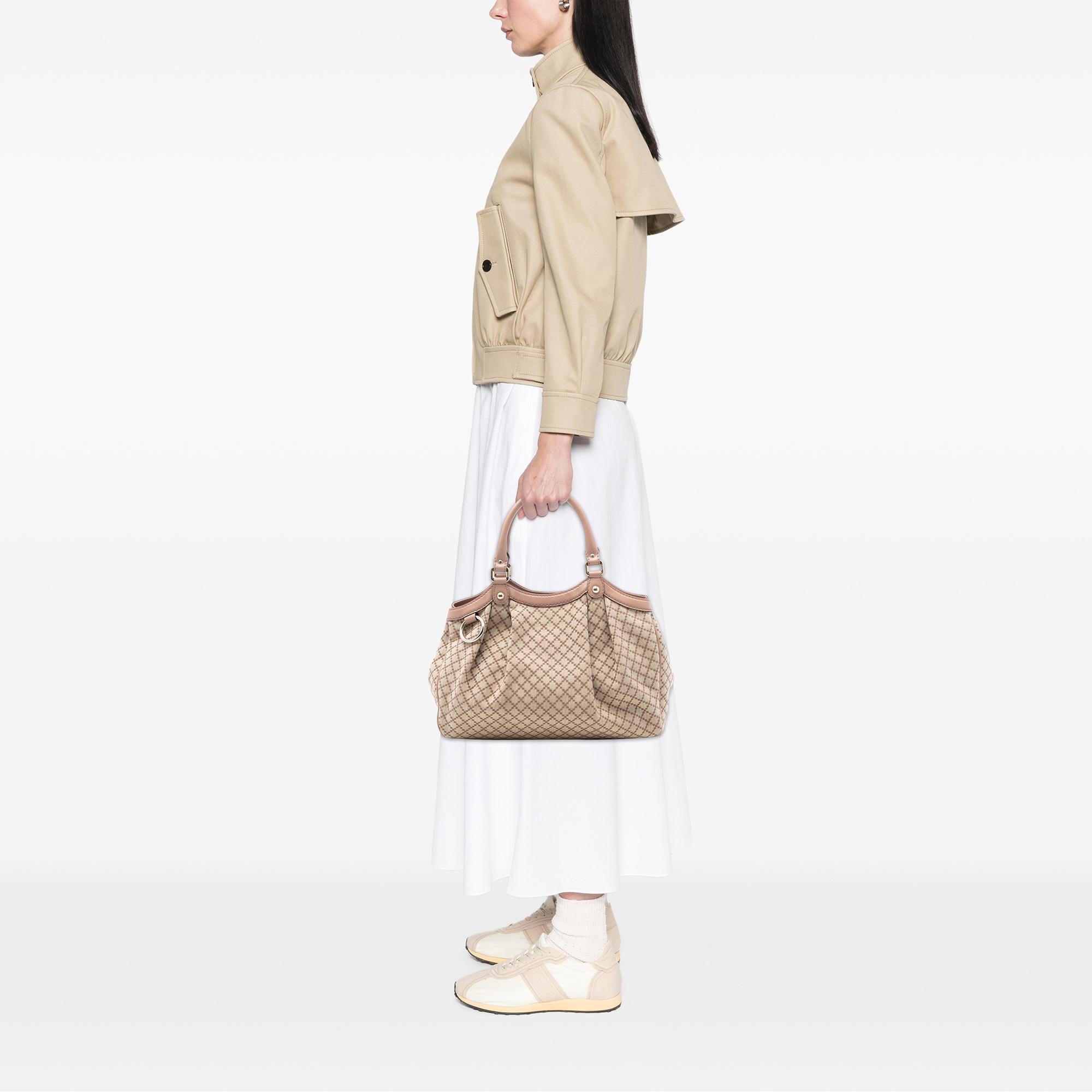 Gucci Medium Diamante Canvas Sukey Tote