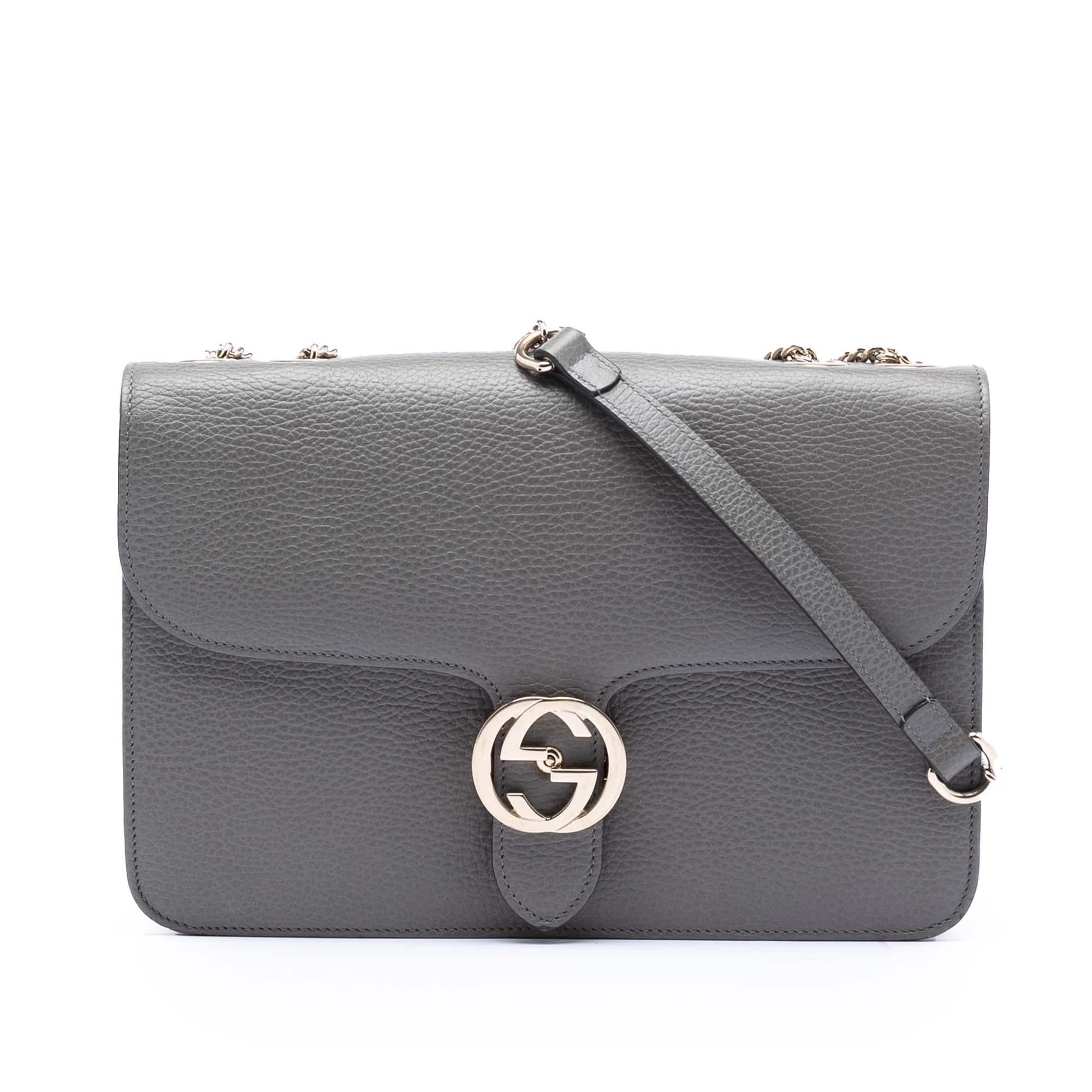 Gucci Medium Dollar Calfskin Interlocking G Crossbody