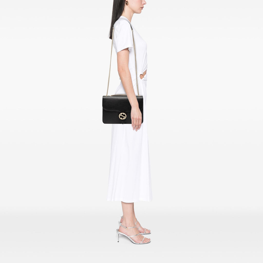 Gucci Medium Dollar Calfskin Interlocking G Crossbody