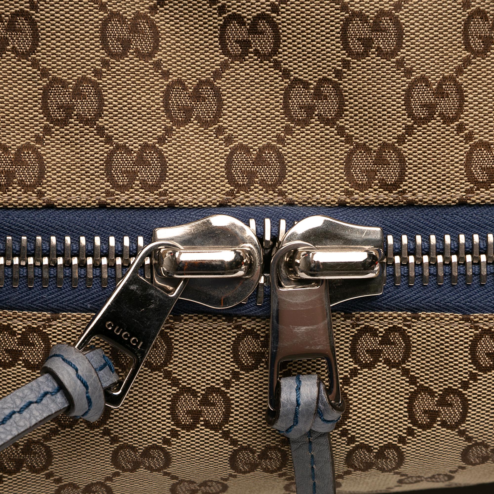 Gucci Medium GG Canvas Bamboo Bar Tote
