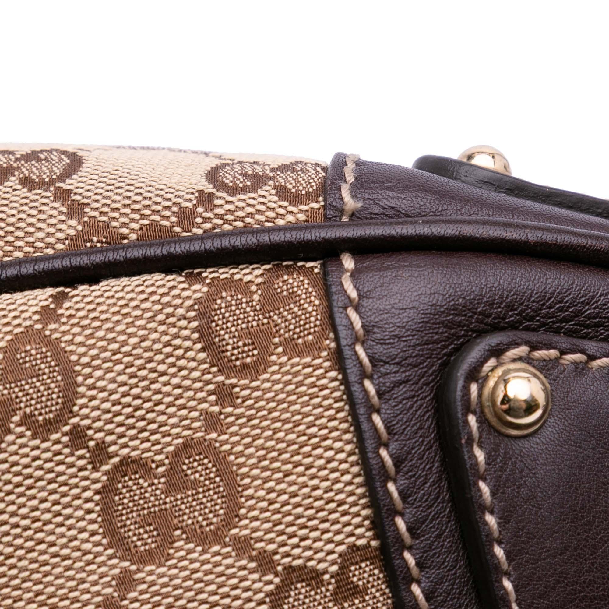 Gucci Medium GG Canvas Bamboo Indy Hobo
