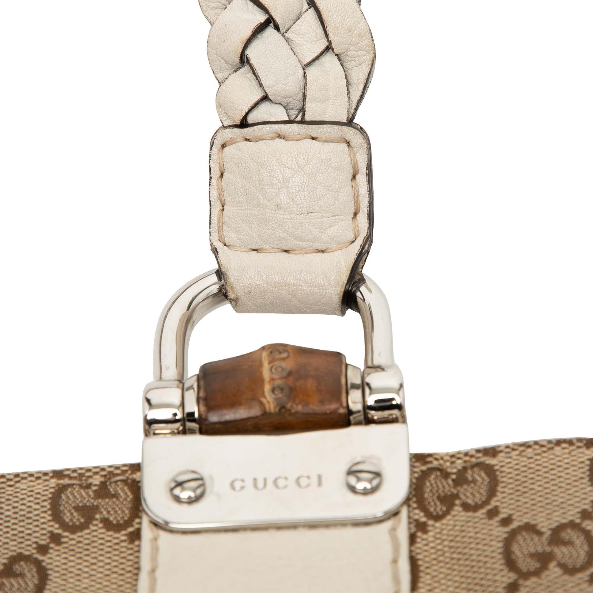 Gucci Medium GG Canvas Bamboo Libeccio Tote