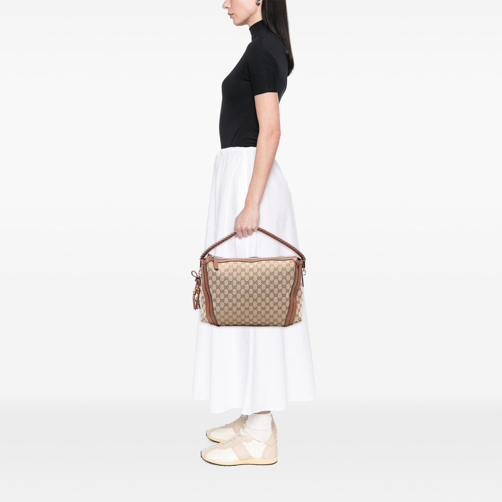 Gucci Medium GG Canvas Bella Shoulder Bag