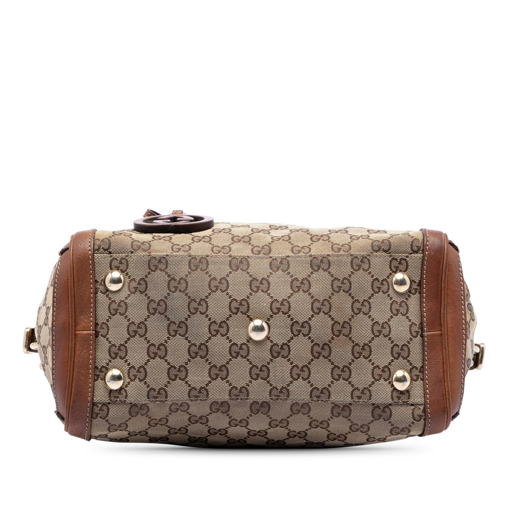 Gucci Medium GG Canvas Charm Satchel