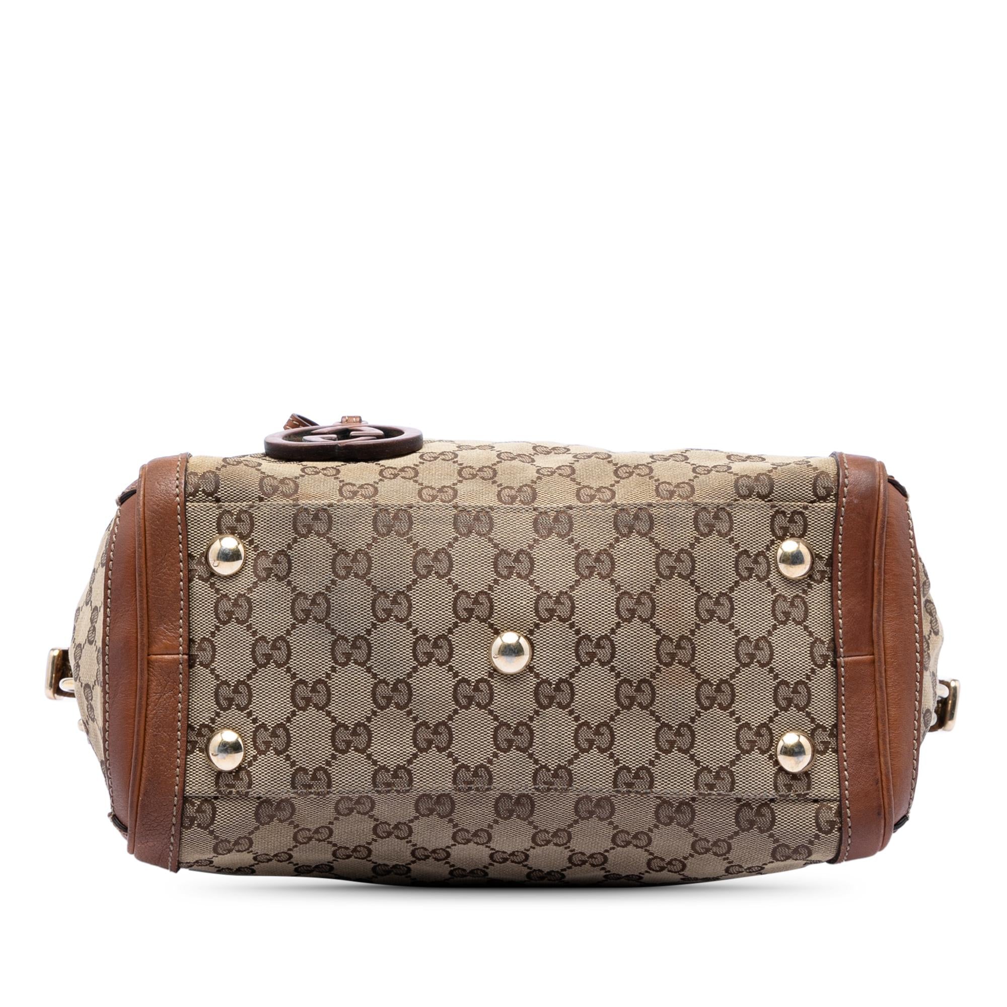 Gucci Medium GG Canvas Charm Satchel