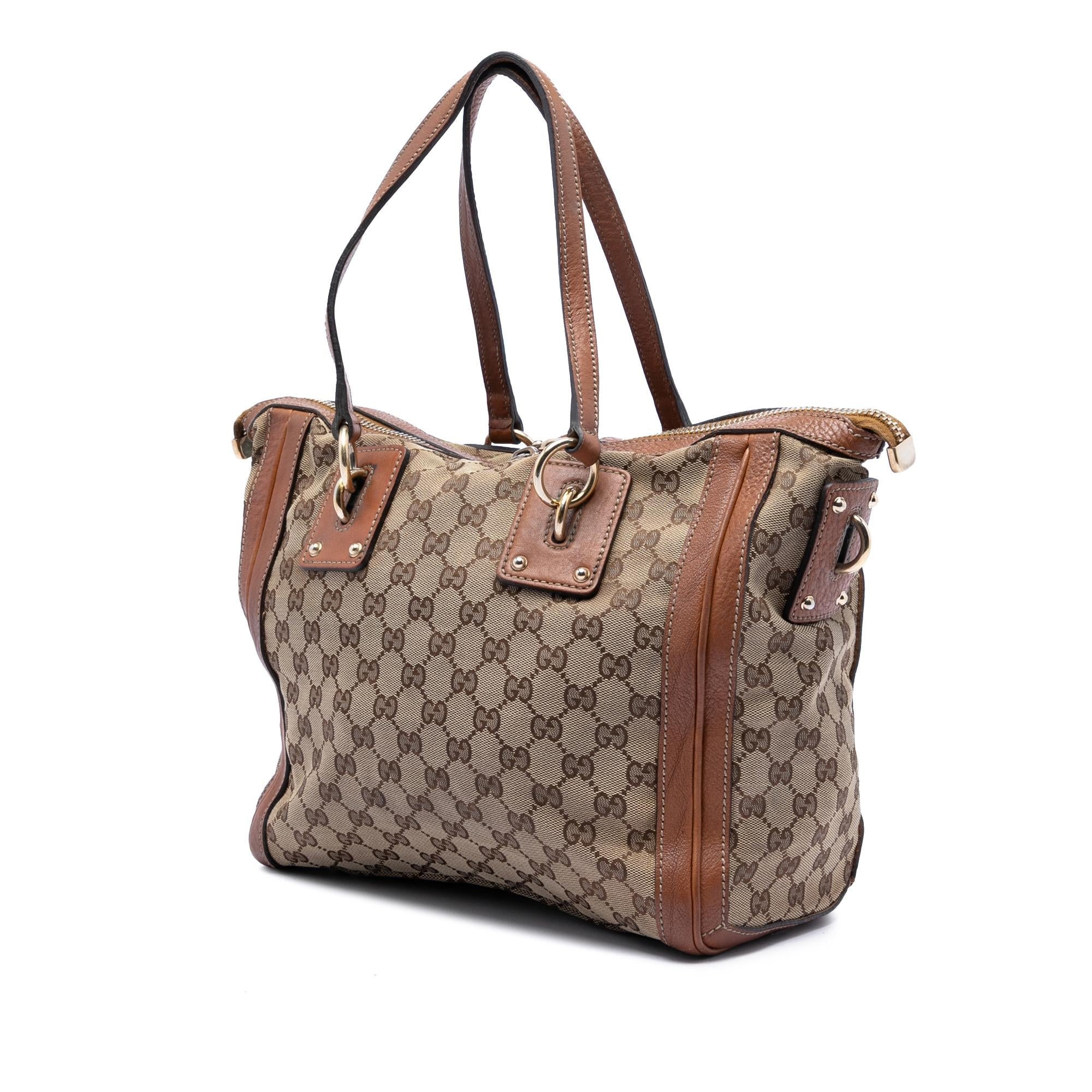 Gucci Medium GG Canvas Charm Satchel