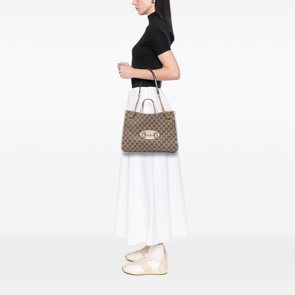 Gucci Medium GG Canvas Horsebit 1955 Chain Tote