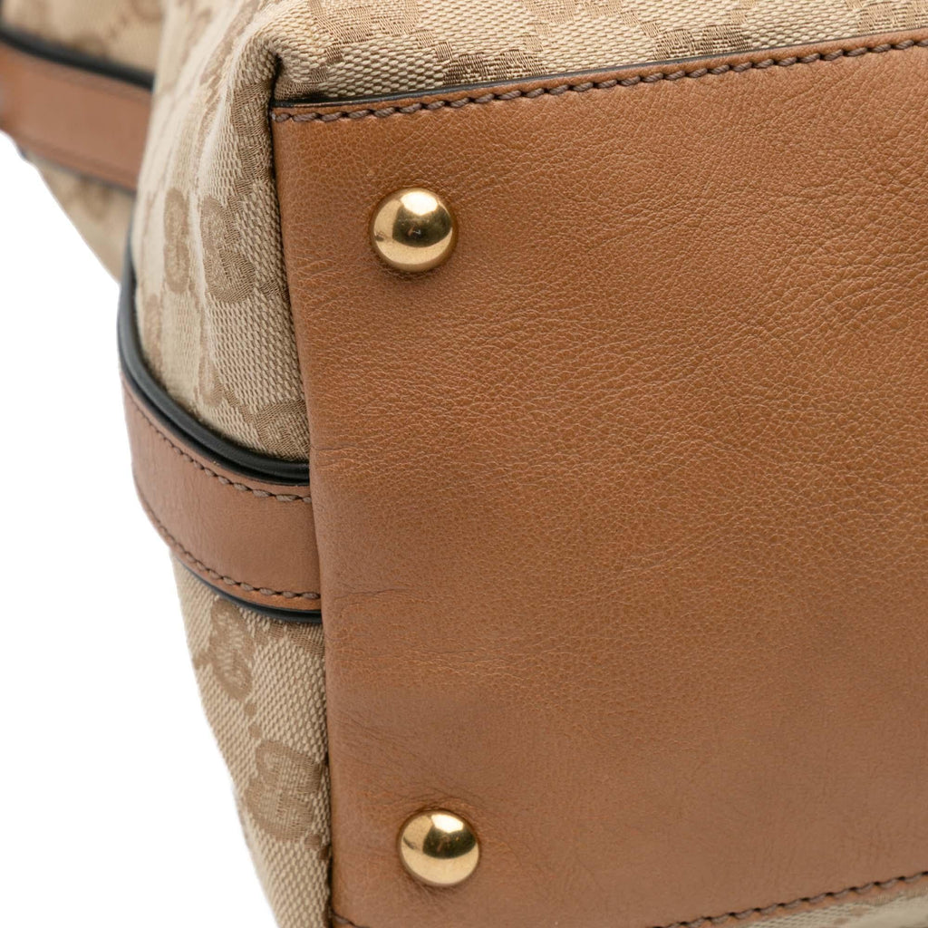 Gucci Medium GG Canvas Rania Top Handle Bag
