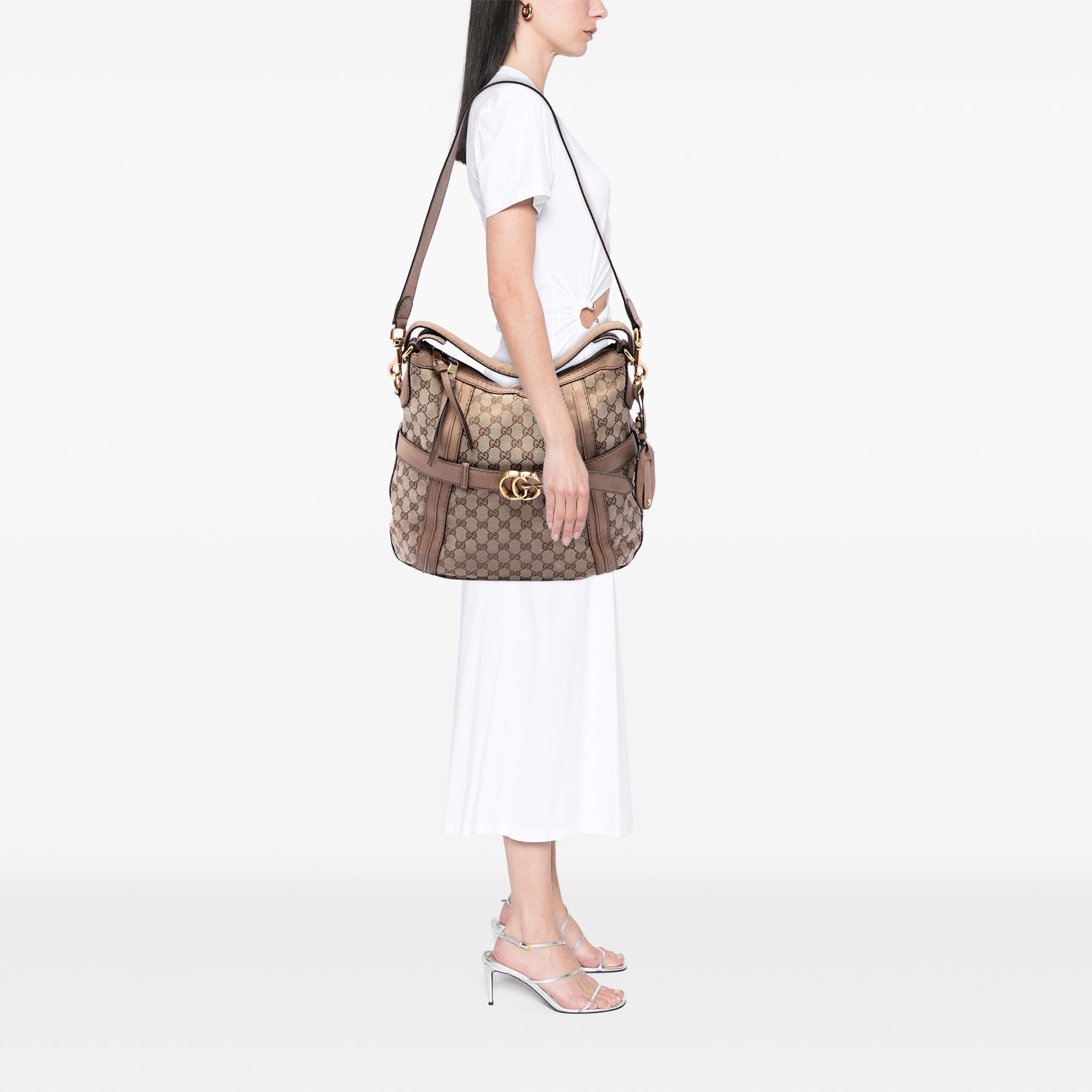 Gucci Medium GG Canvas Running Satchel