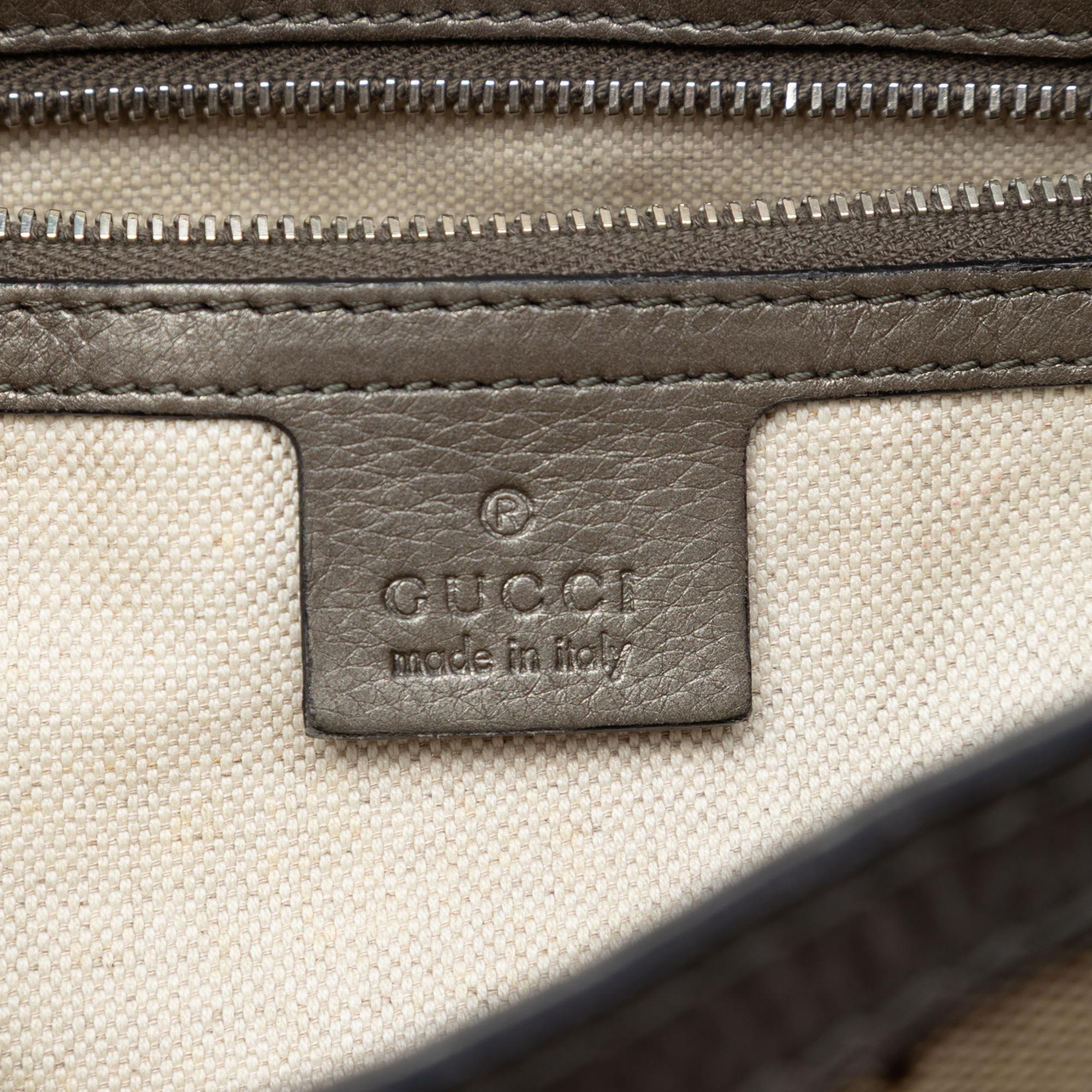 Gucci Medium GG Canvas Techno Horsebit Satchel